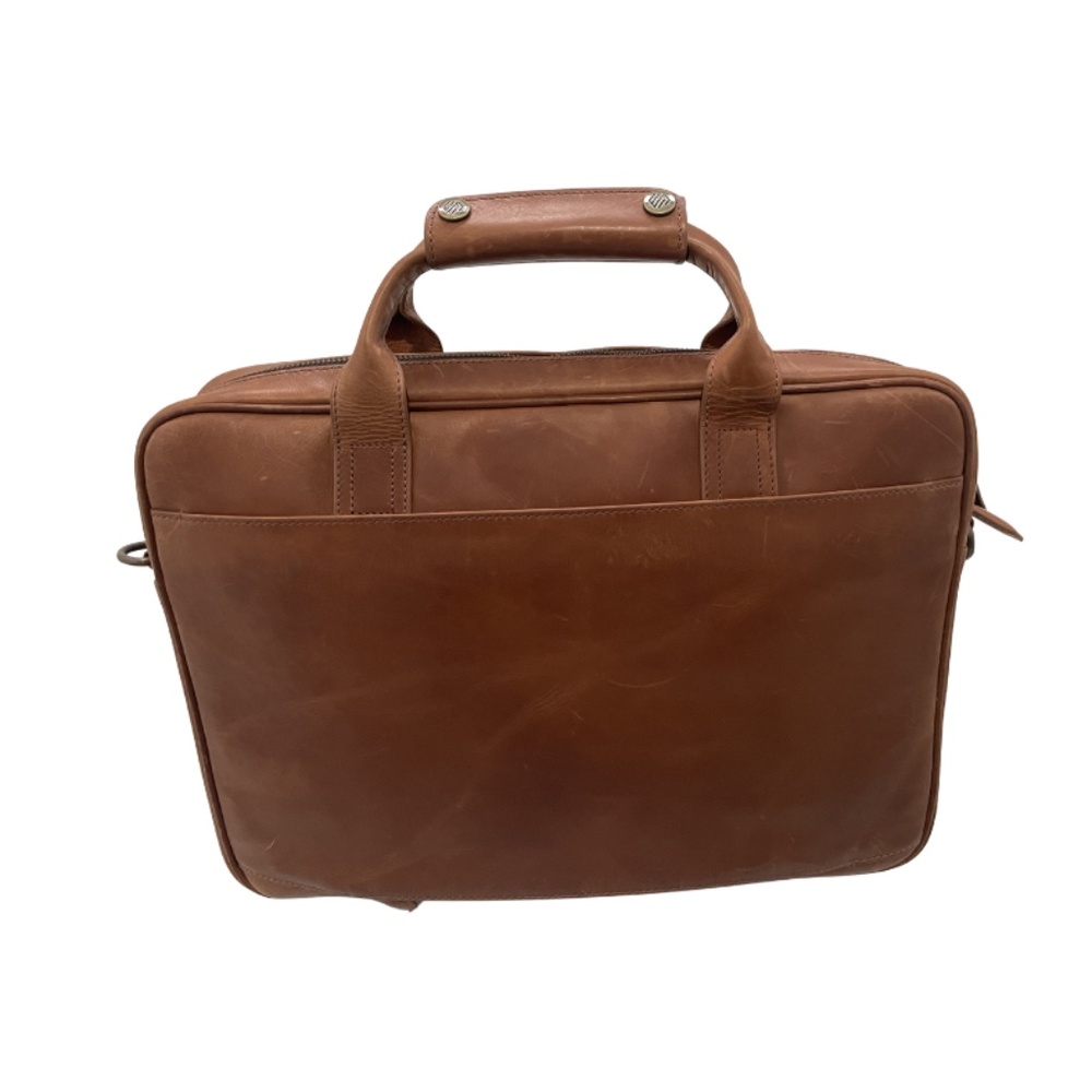 Johnston & Murphy Rhodes Briefcase. Tan Full Grain Leather - Picture 5 of 14
